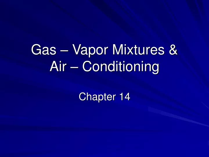 gas vapor mixtures air conditioning