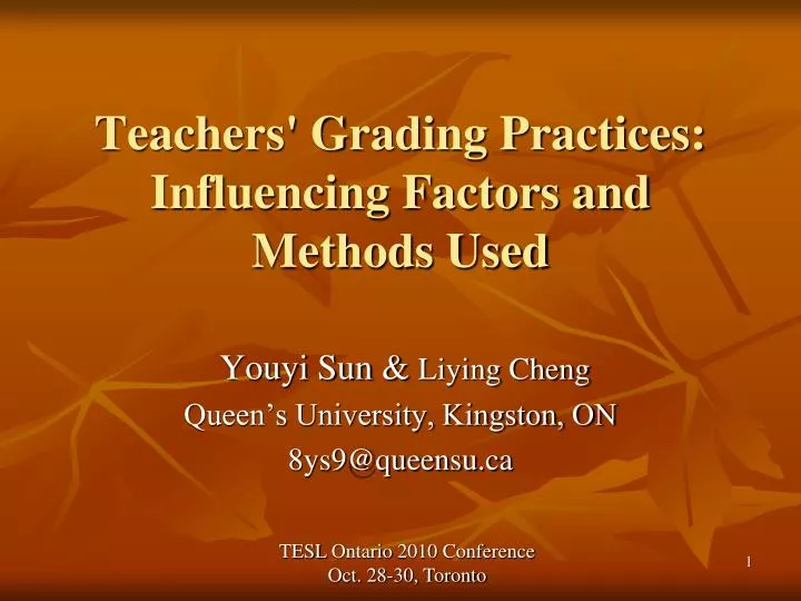 teachers grading practices influencing factors and methods used