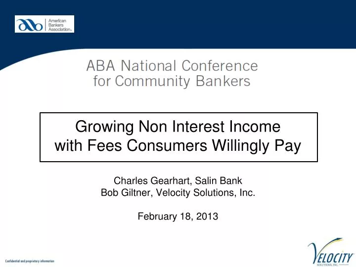 growing non interest income with fees consumers willingly pay