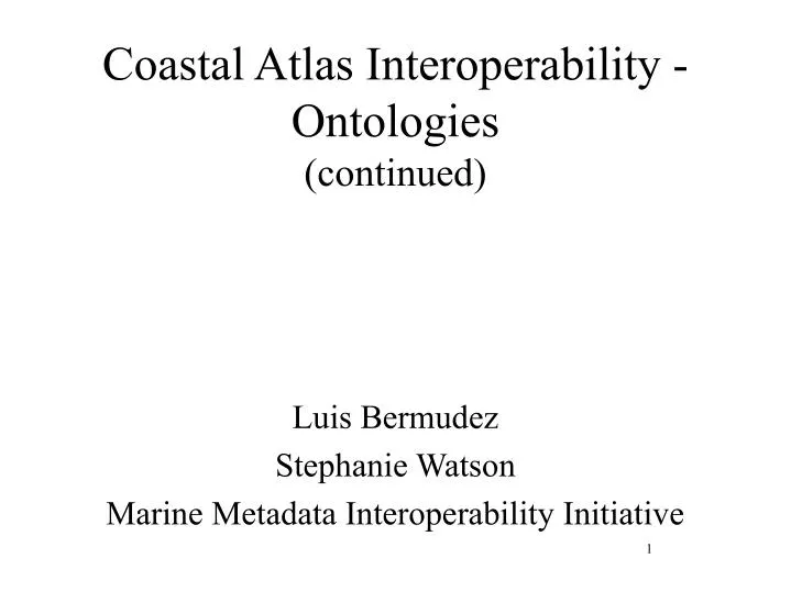 coastal atlas interoperability ontologies continued