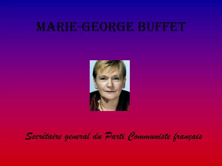 marie george buffet