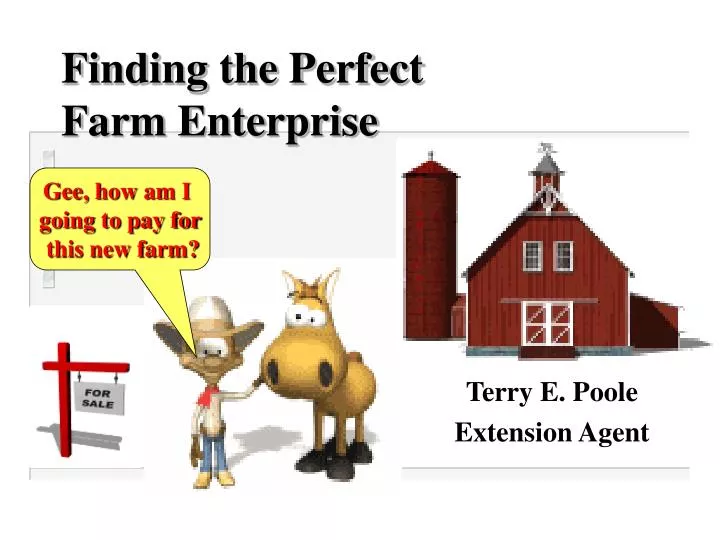 finding the perfect farm enterprise