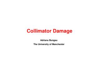 Collimator Damage