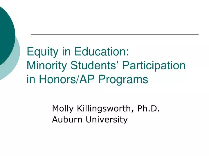 equity in education minority students participation in honors ap programs