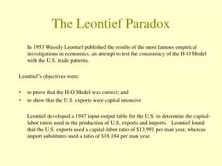 The Leontief Paradox