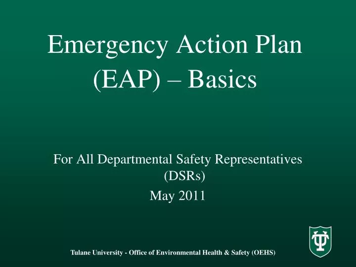 emergency action plan eap basics