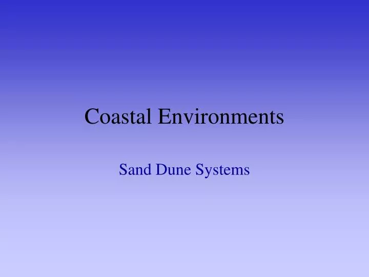 coastal environments