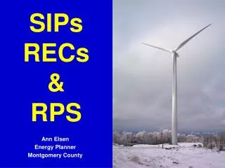 SIPs RECs &amp; RPS