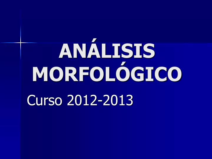 Ppt AnÁlisis MorfolÓgico Powerpoint Presentation Free Download Id1381312 5993