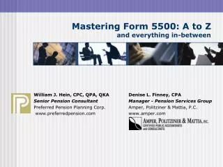 Mastering Form 5500: A to Z and everything in-between