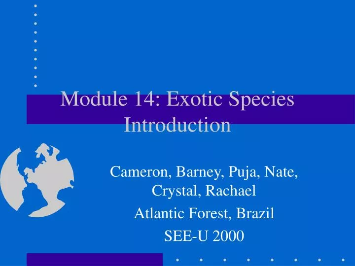 module 14 exotic species introduction