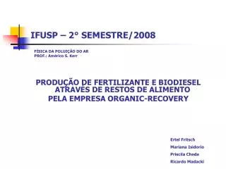 IFUSP – 2° SEMESTRE/2008