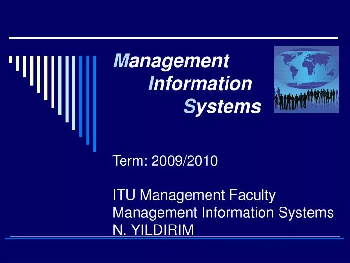 term 2009 2010 itu management faculty management information systems n yildirim