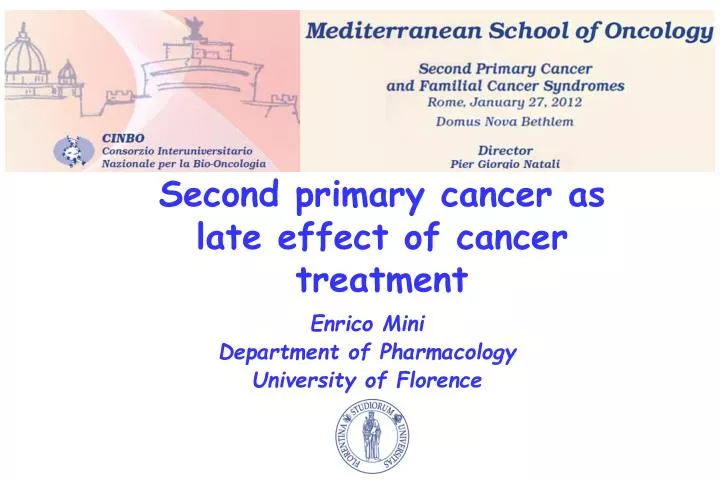 second primary cancer as late effect of cancer treatment