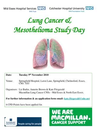 Lung Cancer &amp; Mesothelioma Study Day