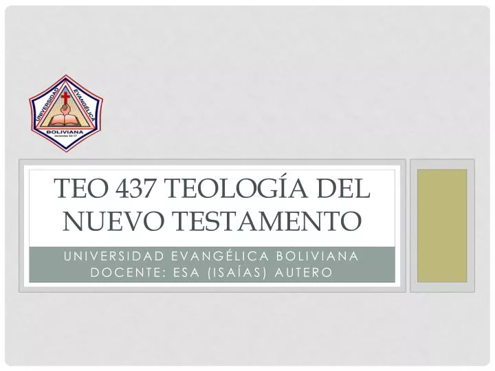 teo 437 teolog a del nuevo testamento