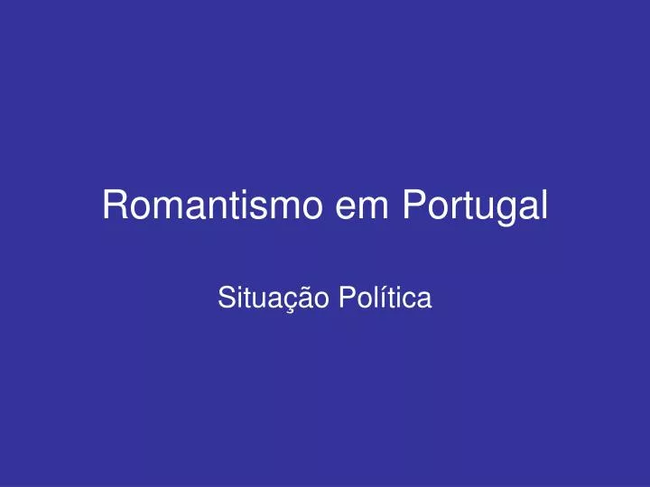 romantismo em portugal