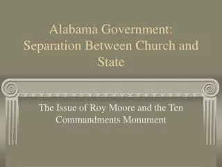 Alabama Government: Separation Between Church and State