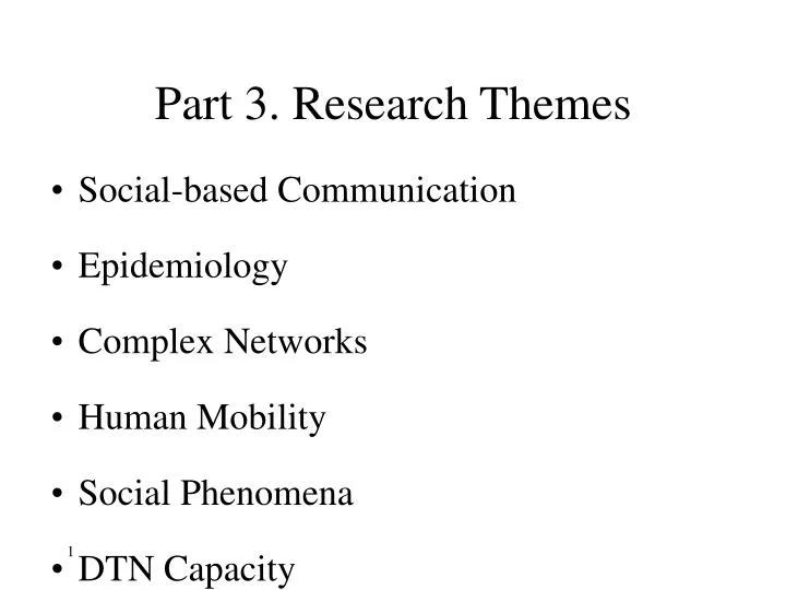part 3 research themes