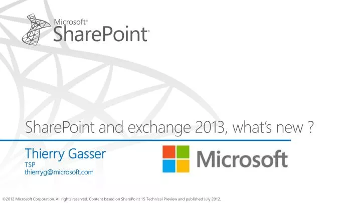 sharepoint and exchange 2013 what s new