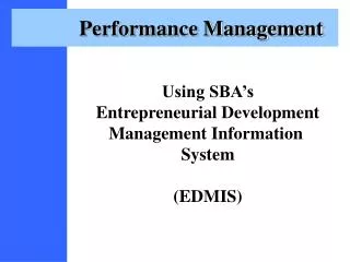 Performance Management