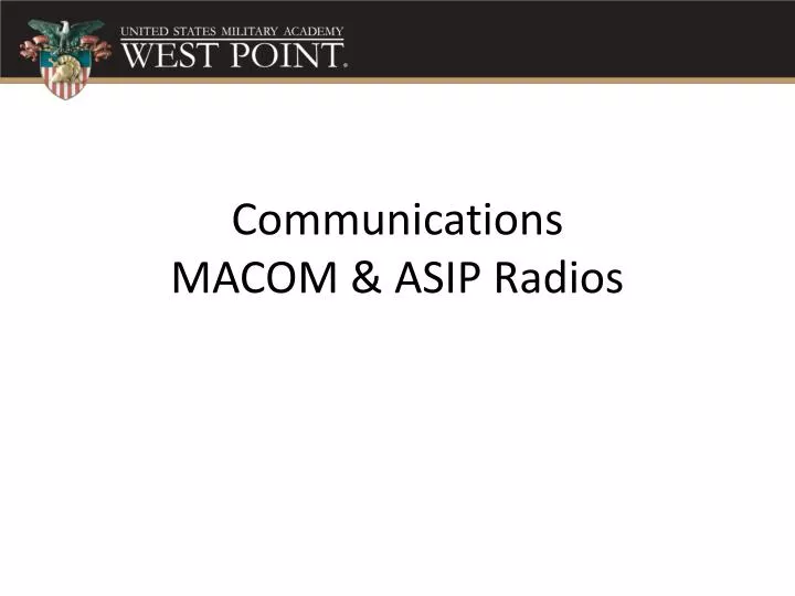 communications macom asip radios