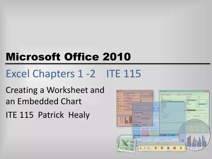 excel chapters 1 2 ite 115