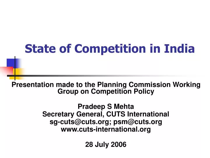 state of competition in india