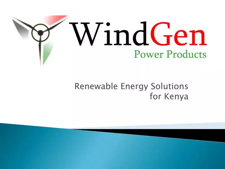 renewable energy solutions for kenya