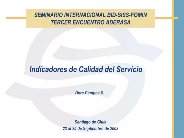 seminario internacional bid siss fomin tercer encuentro aderasa
