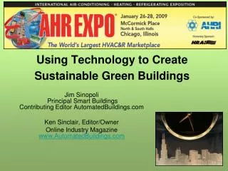 Using Technology to Create Sustainable Green Buildings