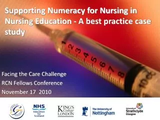 Supporting Numeracy for Nursing in Nursing Education - A best practice case study