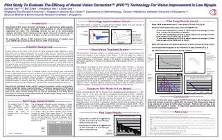 Pilot Study To Evaluate The Efficacy of Neural Vision Correction™ (NVC™) Technology For Vision Improvement in Low Myopia