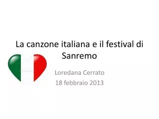La canzone italiana e il festival di Sanremo