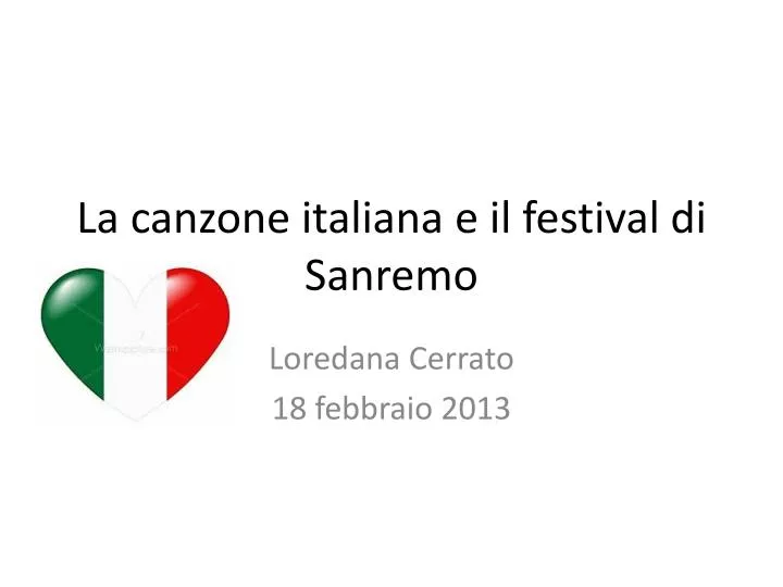 la canzone italiana e il festival di sanremo