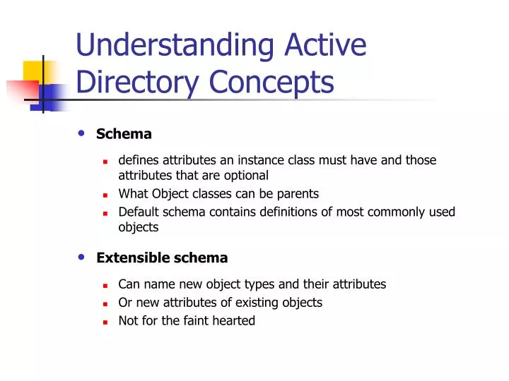 understanding active directory concepts
