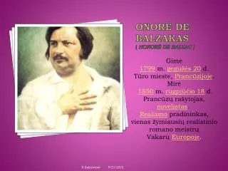 Onorė de Balzakas (  Honoré de Balzac )