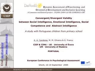 Convergent/Divergent Validity between Social Intelligence, Emotional Intelligence, Social Competence and Abstract Inte