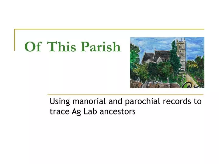 of this parish