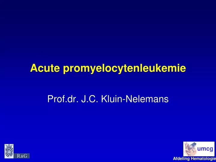 acute promyelocytenleukemie