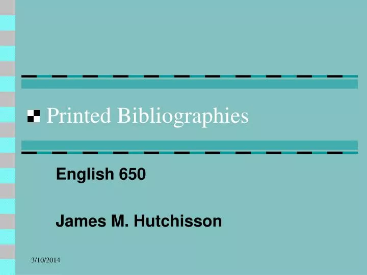 printed bibliographies