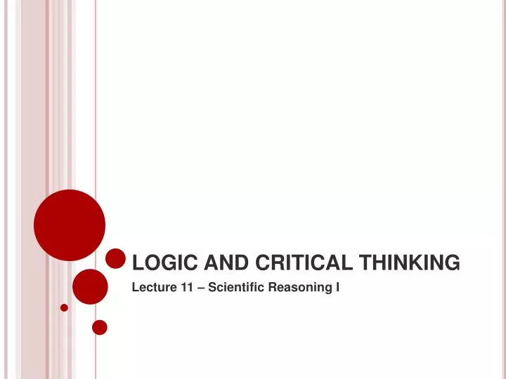 critical thinking and logic ppt