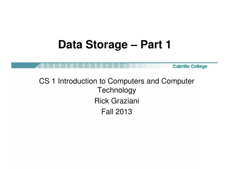 data storage part 1