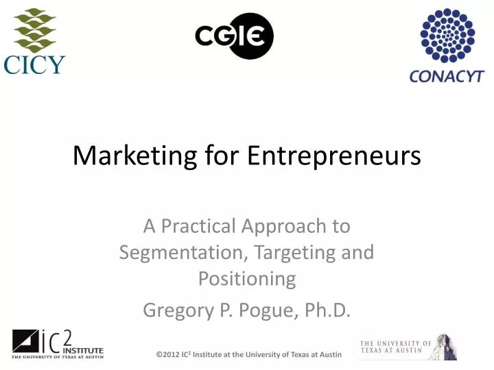 PPT - Marketing for Entrepreneurs PowerPoint Presentation, free