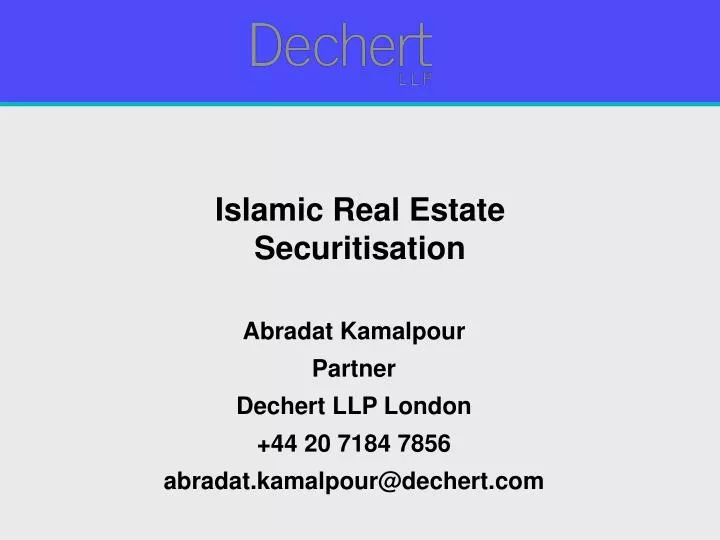 islamic real estate securitisation