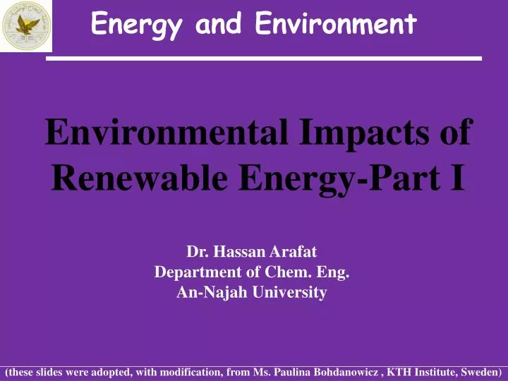 energy and environment