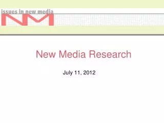 New Media Research