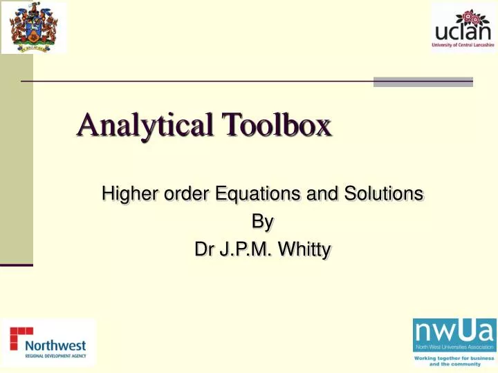 analytical toolbox