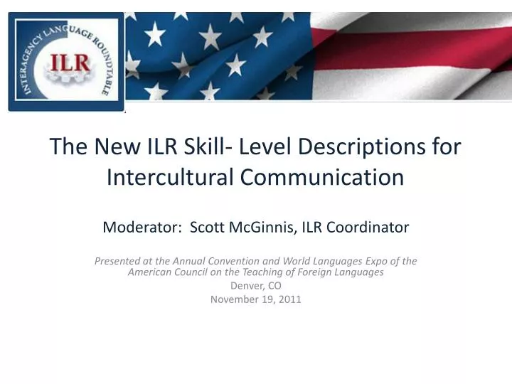 the new ilr skill level descriptions for intercultural communication
