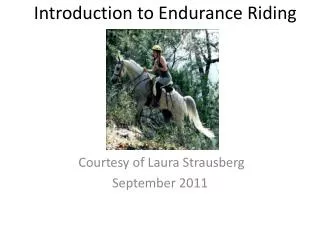 Introduction to Endurance Riding